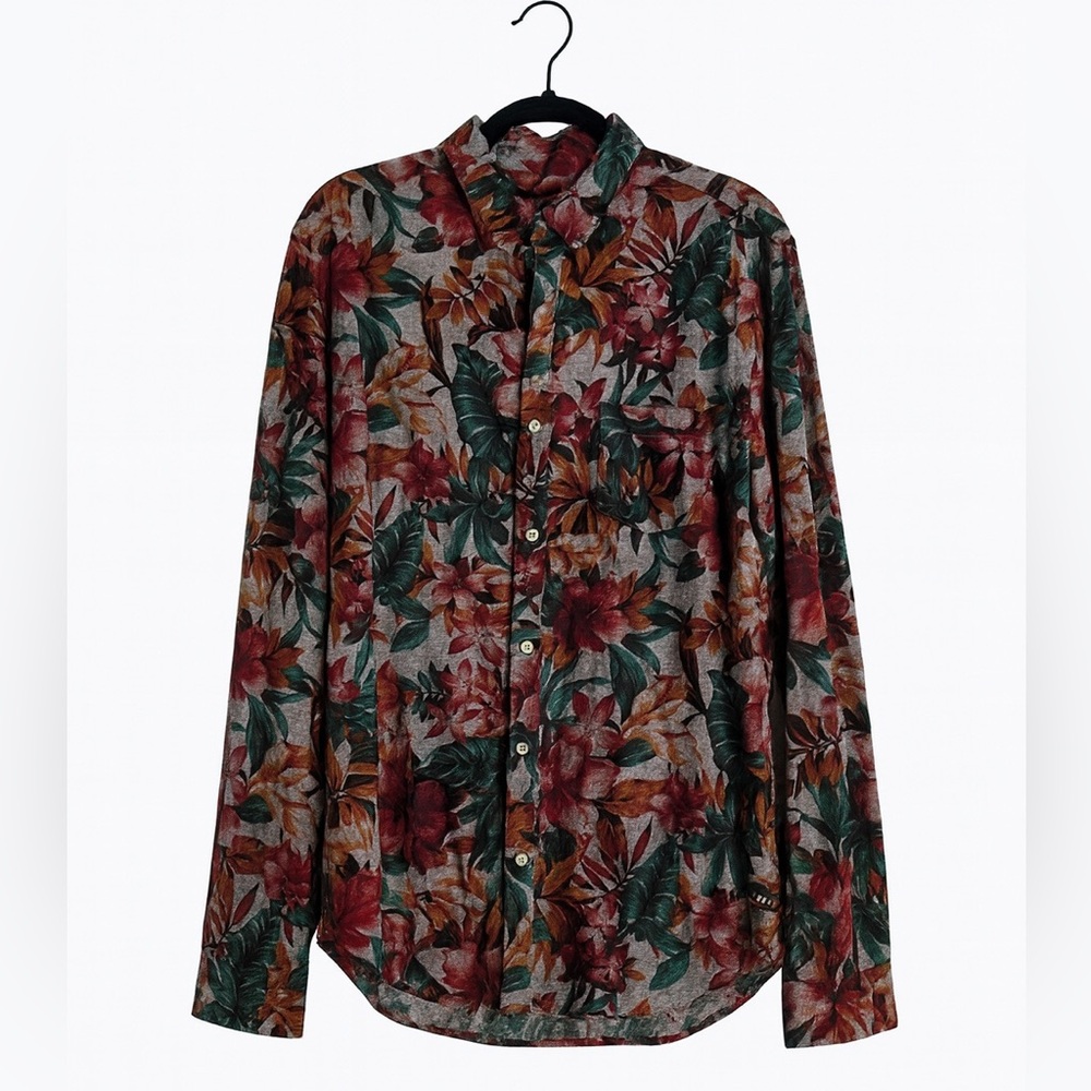 NWT Printed Tropical Cotton Mens Shirt